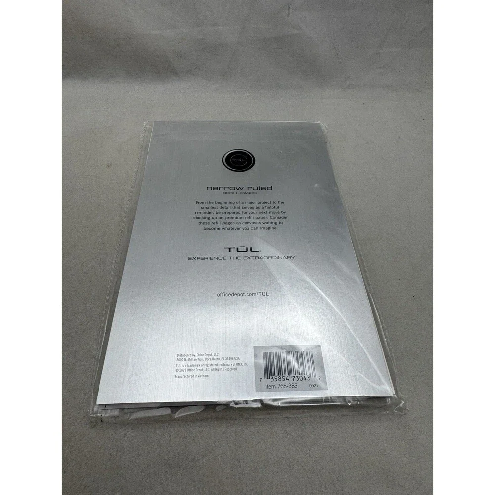 TUL Lot of 3 Narrow Ruled Refill Pages Graph Undated Planner Junior Size Note
